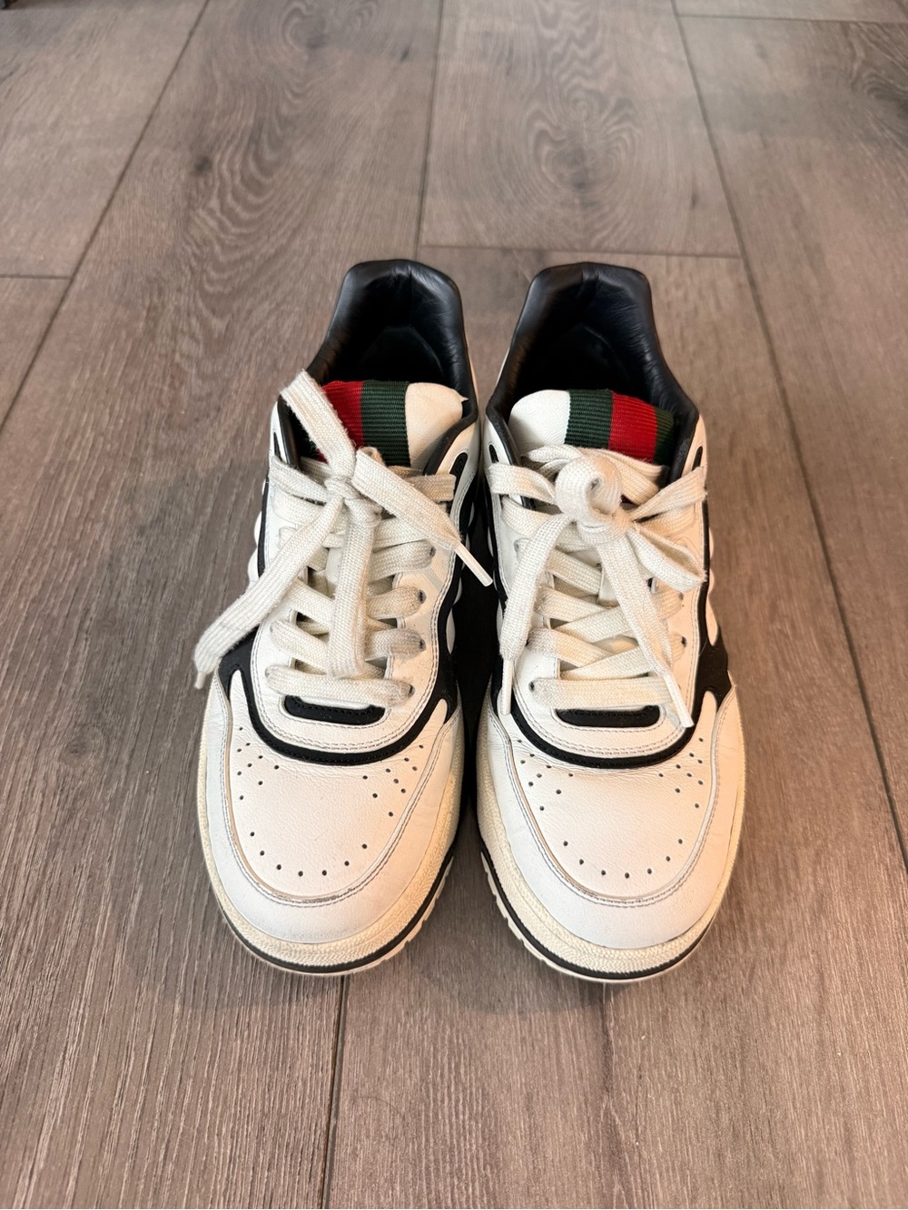 Gucci White and Black Sneakers